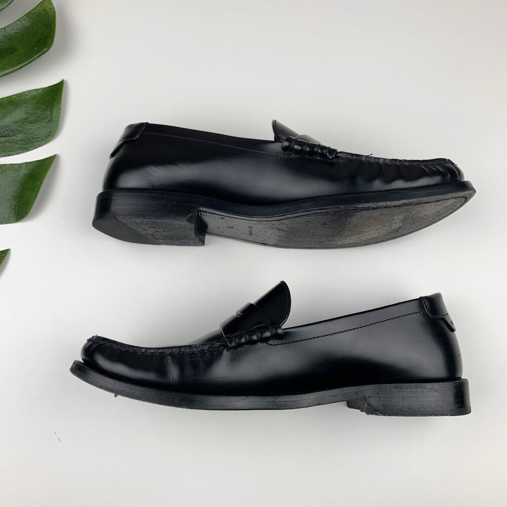 Saint Laurent YSL Loafers Black Leather Women's 39 US 9 - Picture 12 of 16